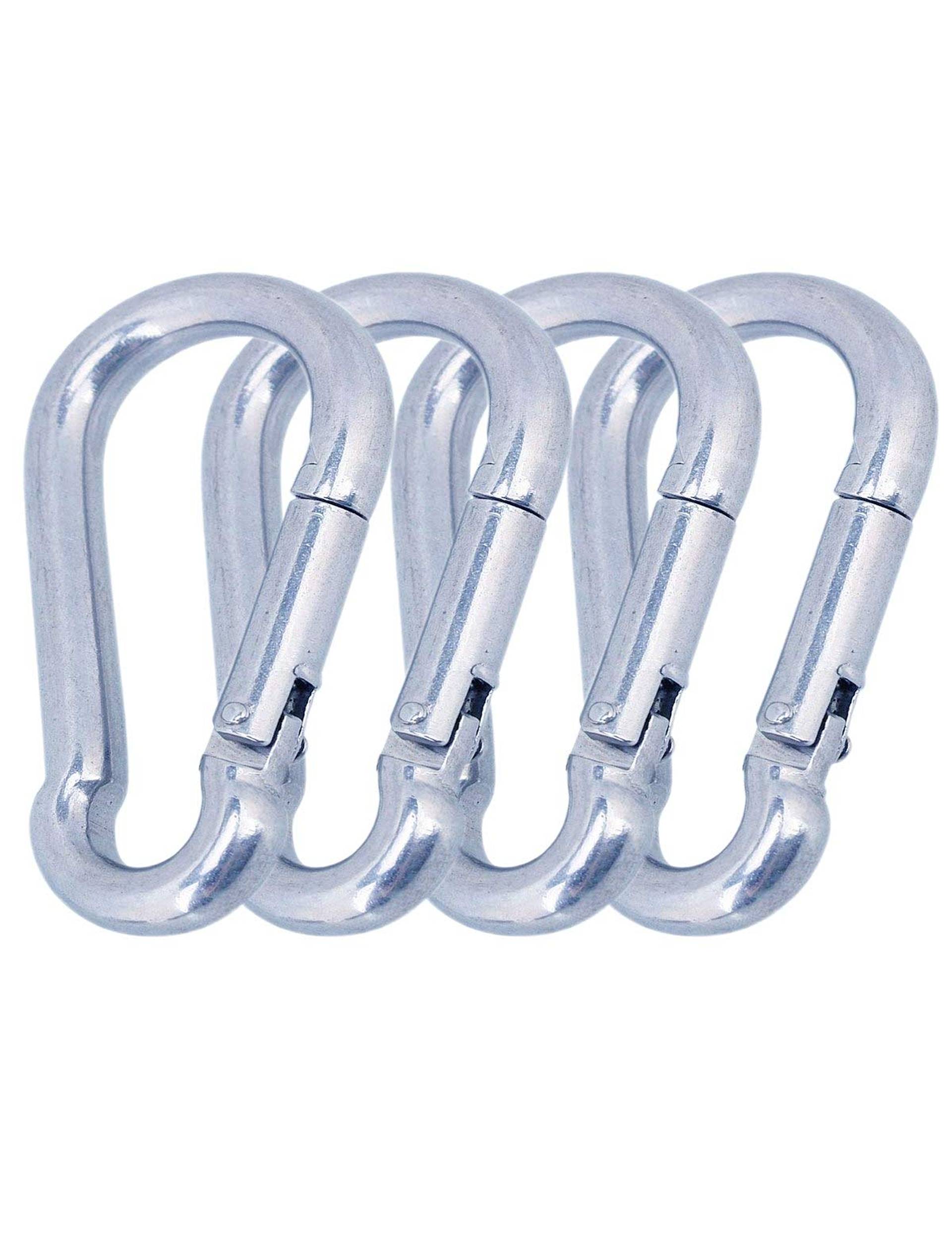 PRODUCTMINE Heavy Duty 6MM Snap Hook Thick Stainless Steel Carabiner 2.2 Inch Snap Hook for Camping Gym Locking Multipurpose Carabineer - 4 PC