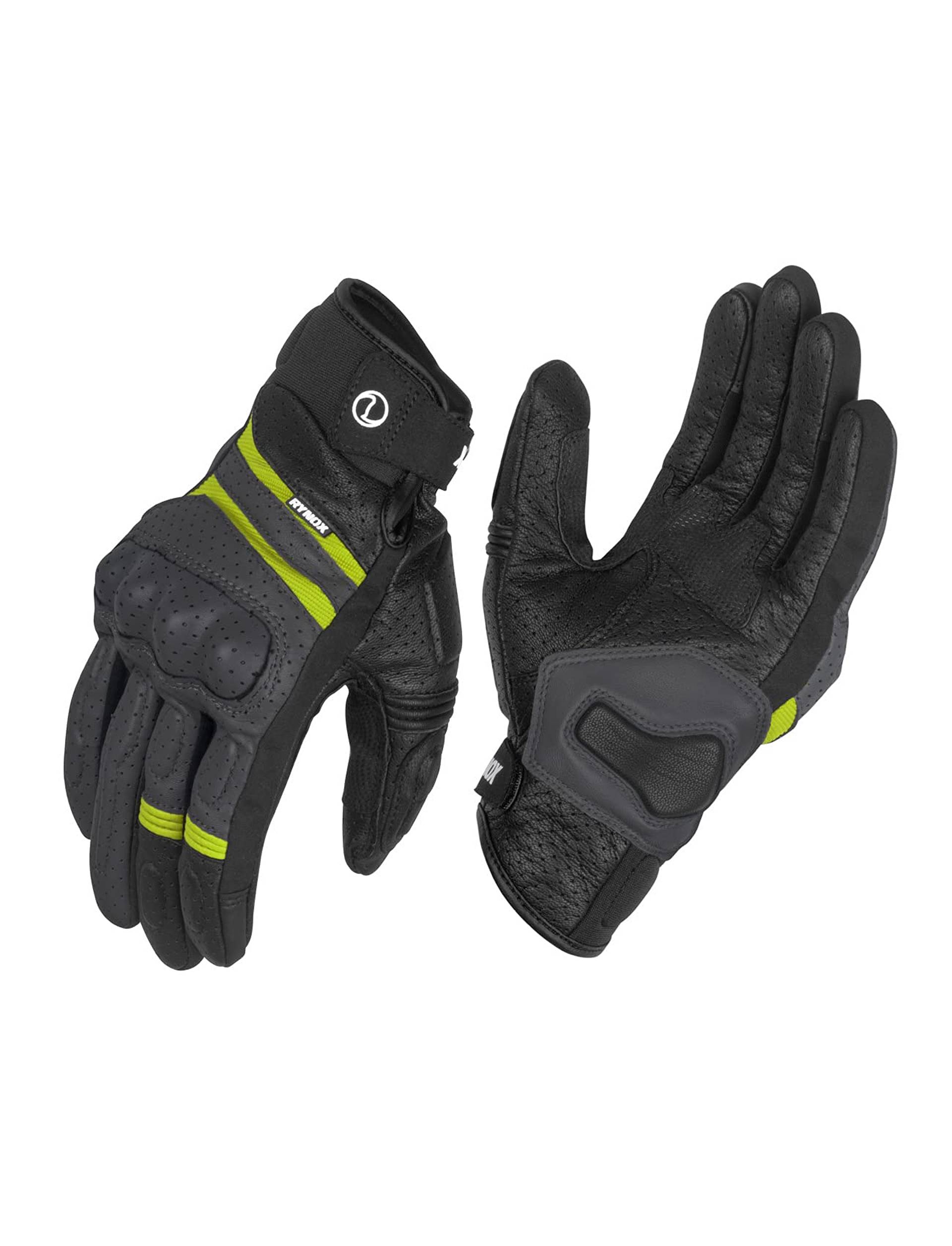 Rynox AIR GT Gloves - Grey Hi-Viz Green