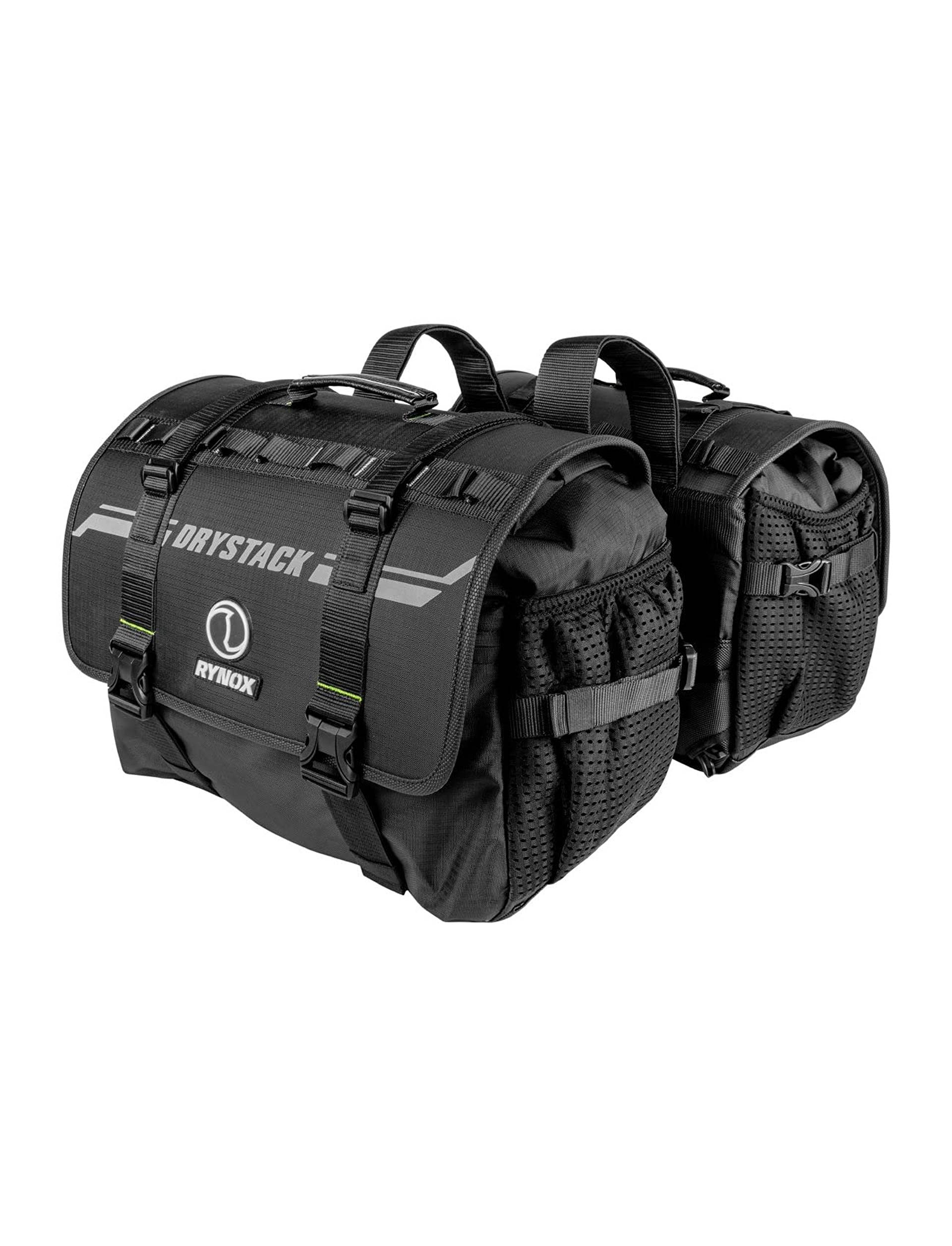 Rynox Gears Dry Stack Dual Right and Left Side Saddle Bag Storm Proof Waterproof With Rain Covers