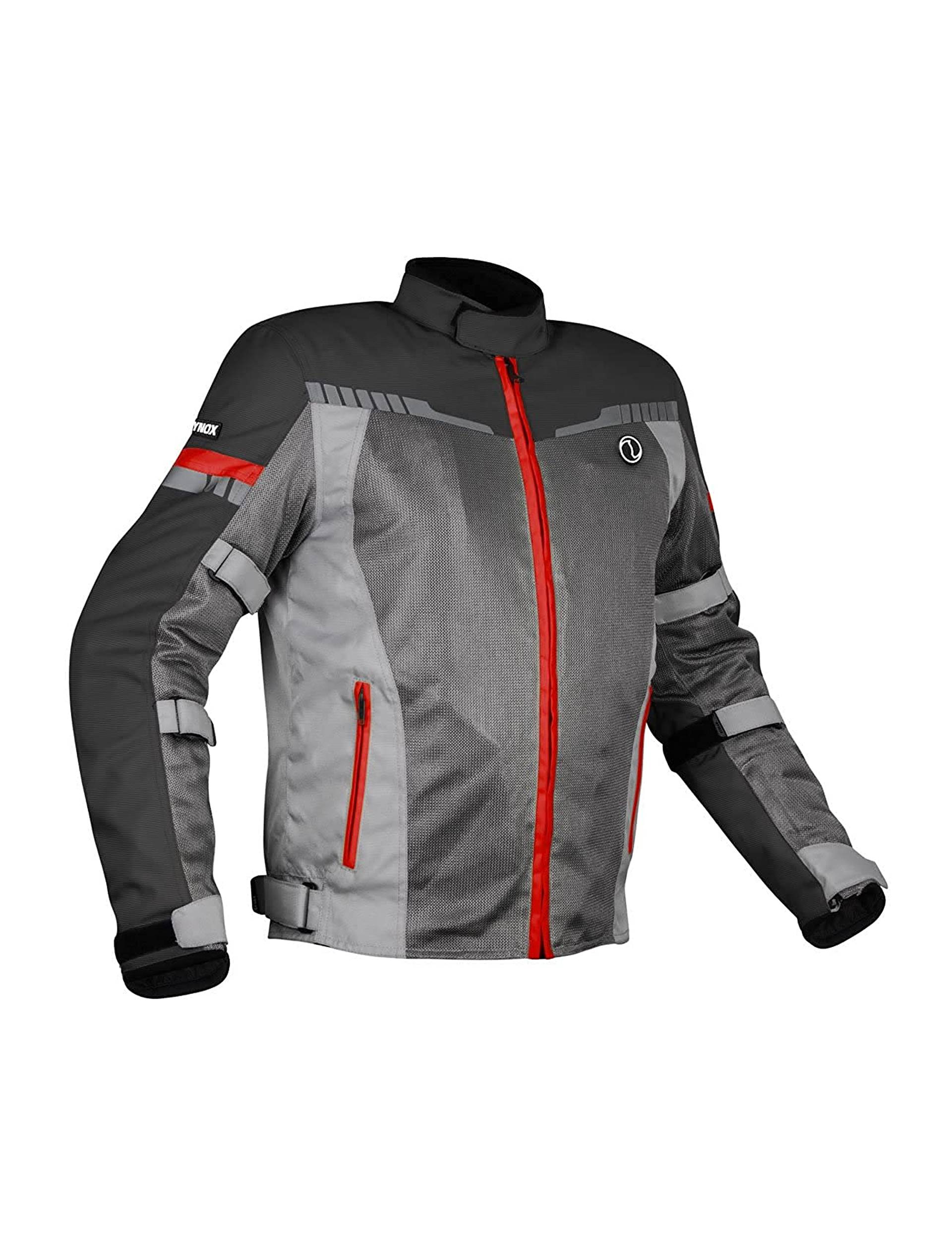 Rynox Air GT 3 Riding Jacket Grey HI-VIZ Red With Free Jacket